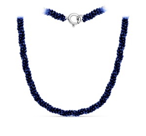 Бусы из серебра со шпинелью