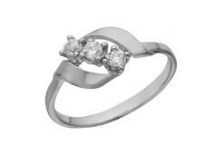 Серебряное кольцо с фианитом