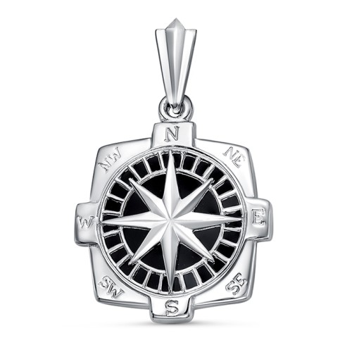 Серебряная подвеска с агатом