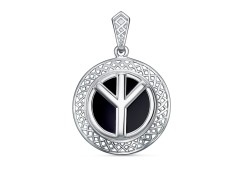 Серебряная подвеска с агатом