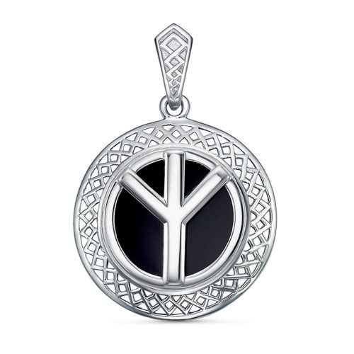 Серебряная подвеска с агатом