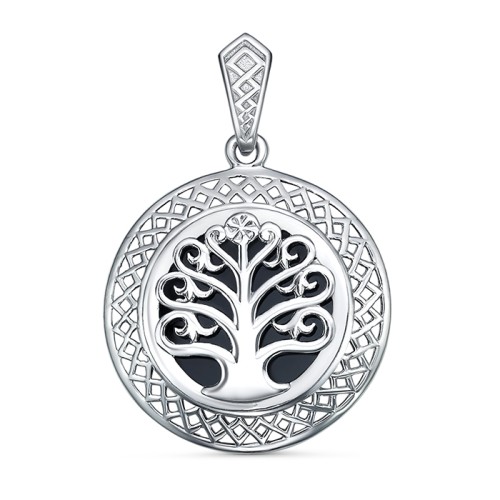 Серебряная подвеска с агатом