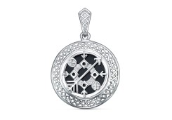 Серебряная подвеска с агатом