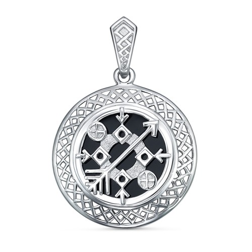 Серебряная подвеска с агатом