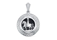 Серебряная подвеска с агатом