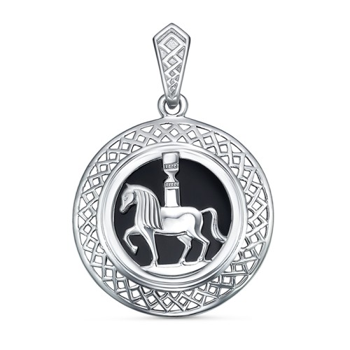 Серебряная подвеска с агатом