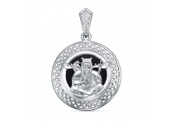 Серебряная подвеска с агатом