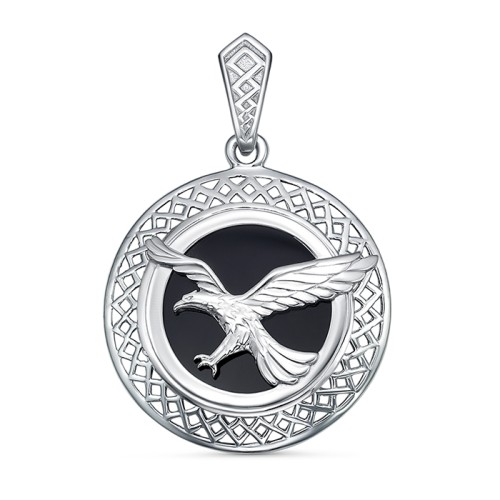 Серебряная подвеска с агатом