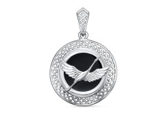 Серебряная подвеска с агатом