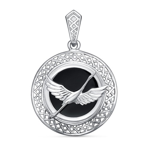 Серебряная подвеска с агатом