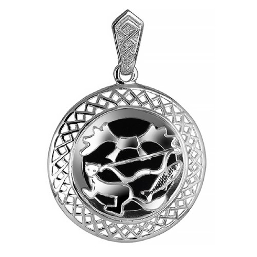 Серебряная подвеска с агатом