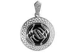 Серебряная подвеска с агатом