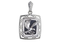 Серебряная подвеска с агатом