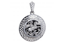 Серебряная подвеска с агатом