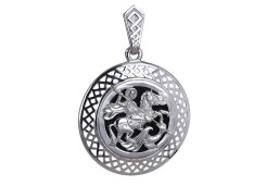 Серебряная подвеска с агатом