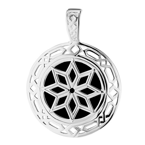 Серебряная подвеска с агатом