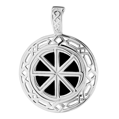 Серебряная подвеска с агатом