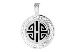 Серебряная подвеска с агатом