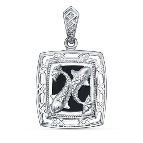 Серебряная подвеска с агатом