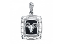 Серебряная подвеска с агатом