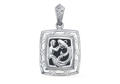 Серебряная подвеска с агатом