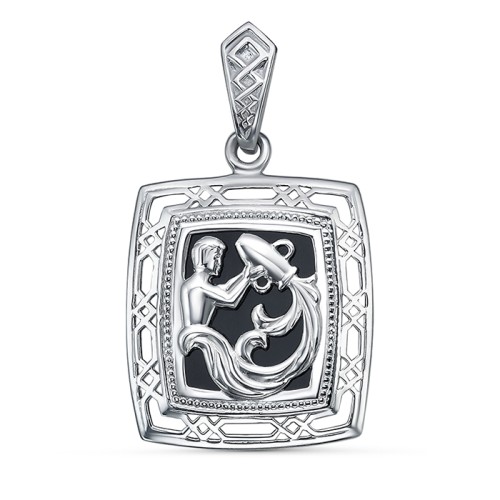 Серебряная подвеска с агатом