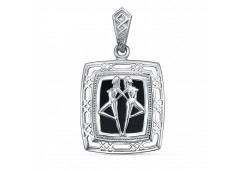 Серебряная подвеска с агатом