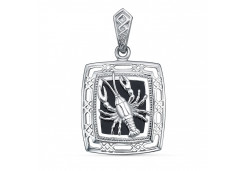 Серебряная подвеска с агатом