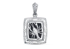 Серебряная подвеска с агатом