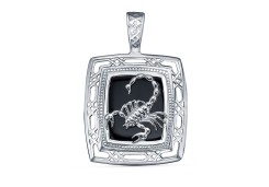 Серебряная подвеска с агатом