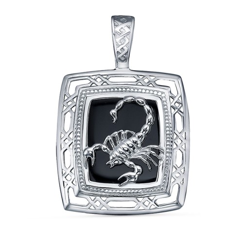 Серебряная подвеска с агатом