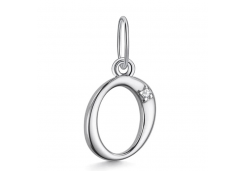 Серебряная подвеска с фианитом