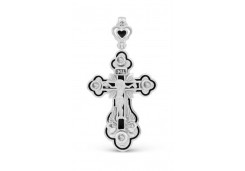 Крест из серебра с фианитом
