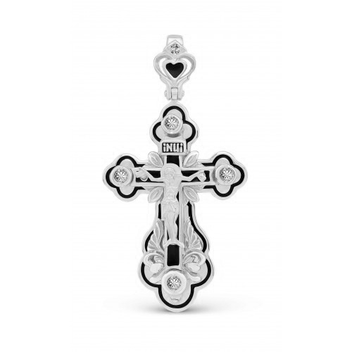 Крест из серебра с фианитом