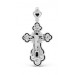 Крест из серебра с фианитом