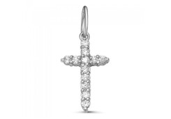 Серебряная подвеска с фианитом