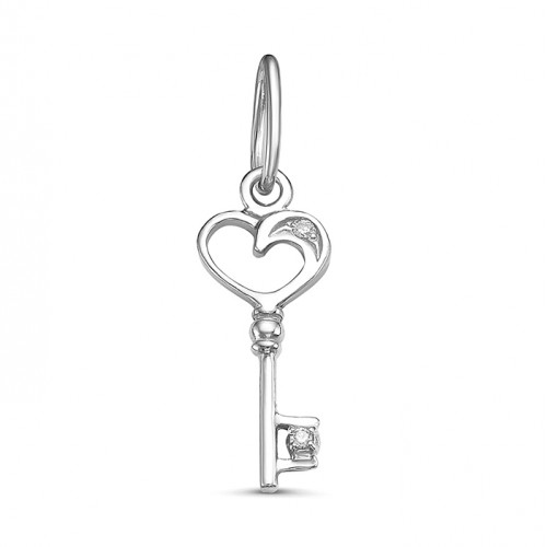 Серебряная подвеска с фианитом