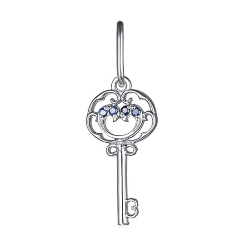 Серебряная подвеска с сапфиром