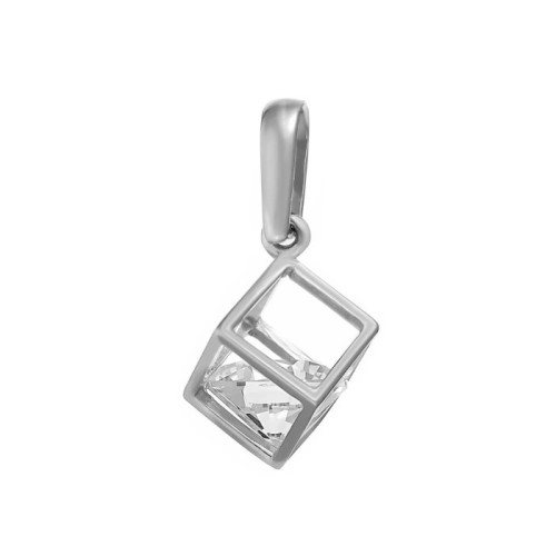 Серебряная подвеска с фианитом