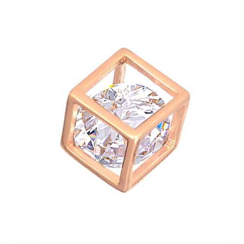 Серебряная подвеска с позолотой с фианитом