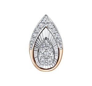 Золотая подвеска с бриллиантом