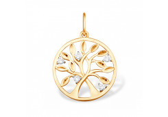 Золотая подвеска с фианитом