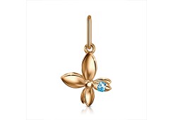 Золотая подвеска с фианитом