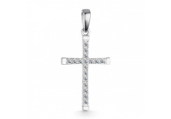 Подвеска из белого золота с бриллиантом