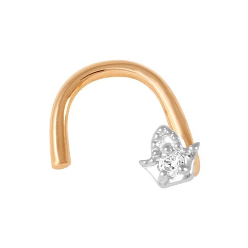 Серьга д/пирсинга из золота с бриллиантом