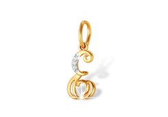 Золотая подвеска с фианитом