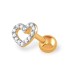 Серьга д/пирсинга из золота с фианитом