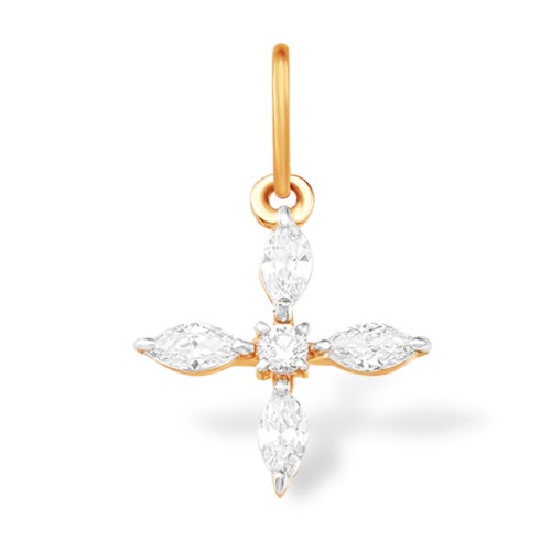 Золотая подвеска с фианитом