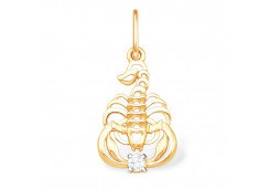 Золотая подвеска с фианитом