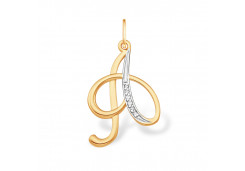 Золотая подвеска с фианитом